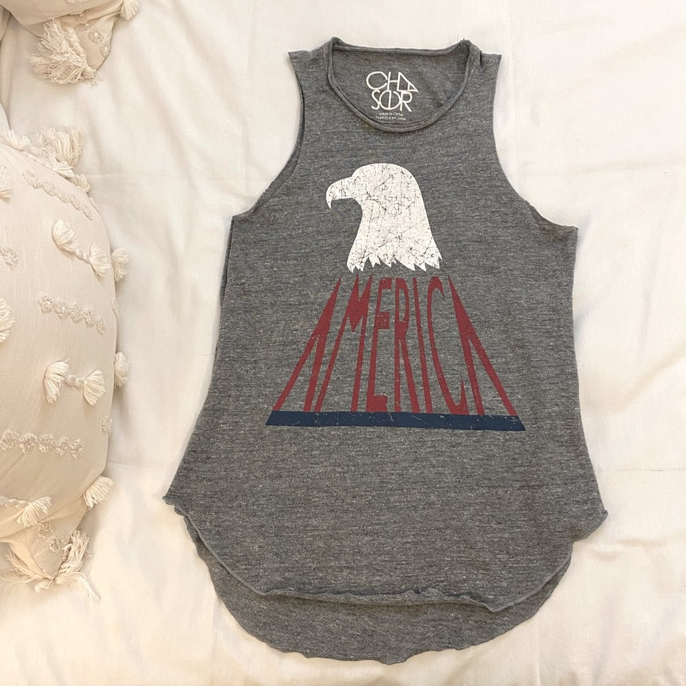 Chaser Grey America Tank Top